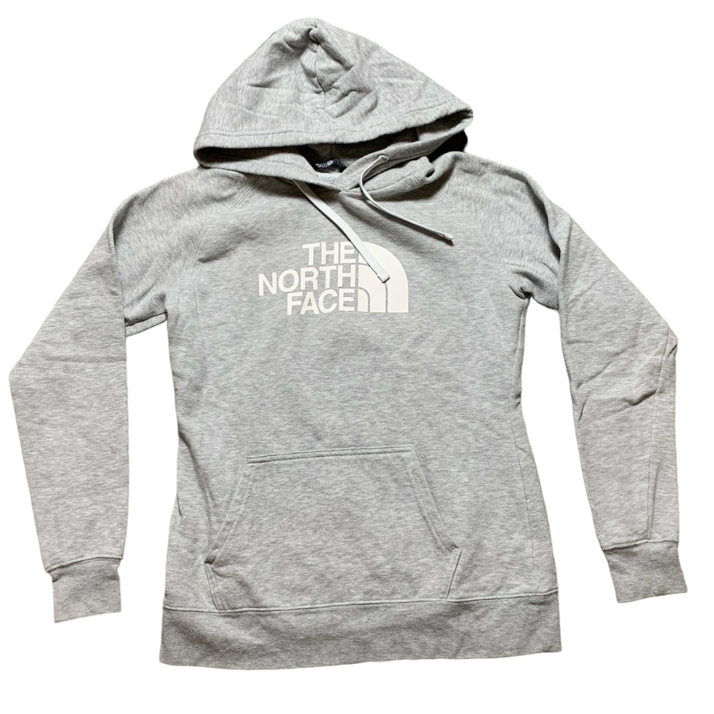 The North Face Womens Grey Half Dome Logo Hoodie Sweatshirt NF0A3VHZ Small